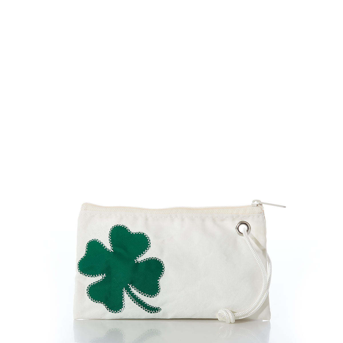 Four Leaf Clover Wristlet Handmade in Maine from Recycled Sails