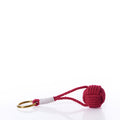 Monkey's Fist Keychain-Red Handmade in Maine from Recycled Sails