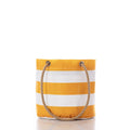 Yellow Stripe Essential Handbag Handmade in Maine from Recycled Sails