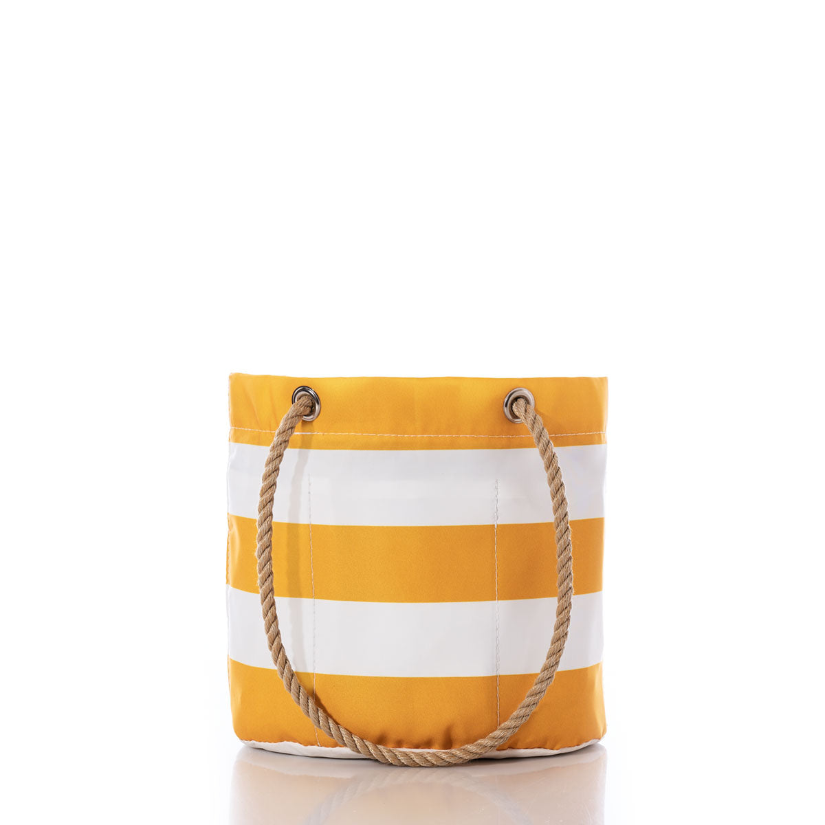 Yellow Stripe Essential Handbag Handmade in Maine from Recycled Sails