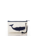 Breton Stripe Whale Wristlet Handmade in Maine from Recycled Sails