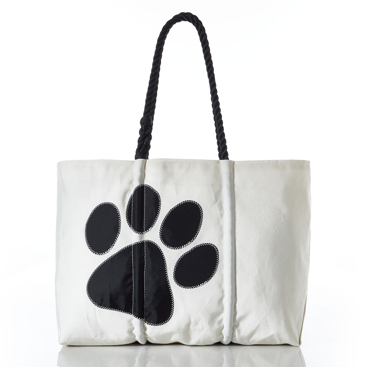 Paw Print Large Tote Handmade in Maine from Recycled Sails