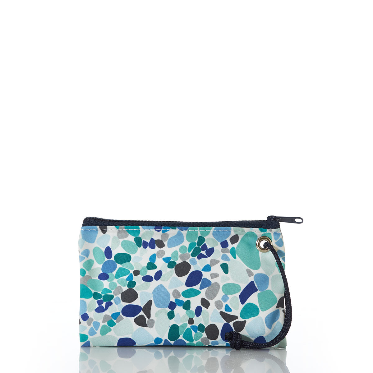 Sea Glass Print Wristlet Handmade in Maine from Recycled Sails