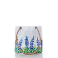 Lupine on Sailor Stripe Essential Handbag Handmade in Maine from Recycled Sails