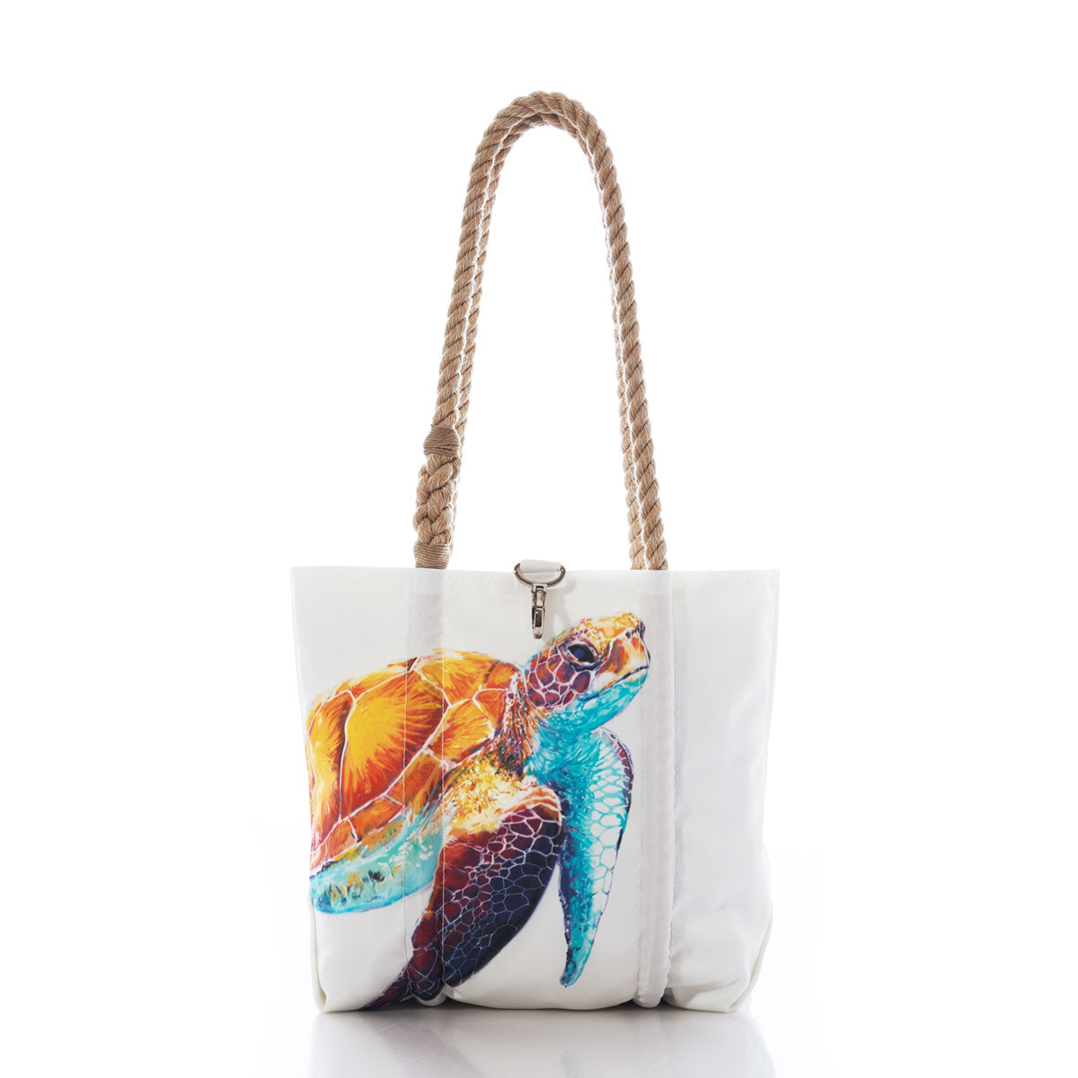 Multicolor Sea Turtle Handbag Handmade in Maine from Recycled Sails