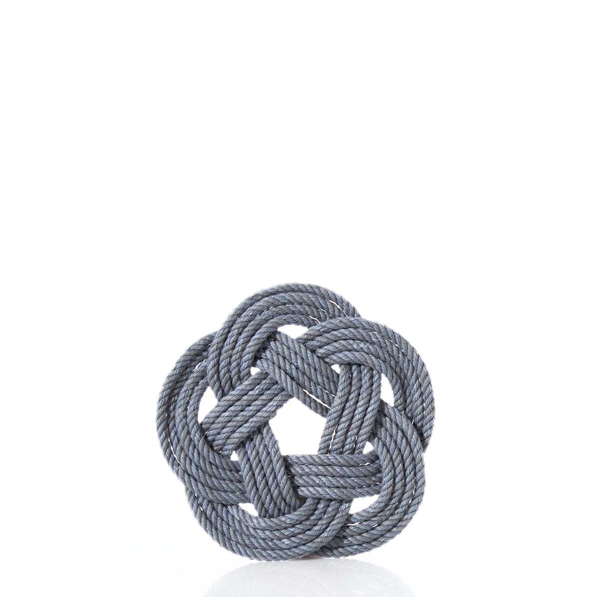 Nautical Sailor Knot Coasters-Grey Handmade in Maine from Recycled Sails