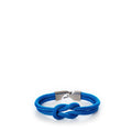 Square Knot Bracelet - Blue Handmade in Maine from Recycled Sails