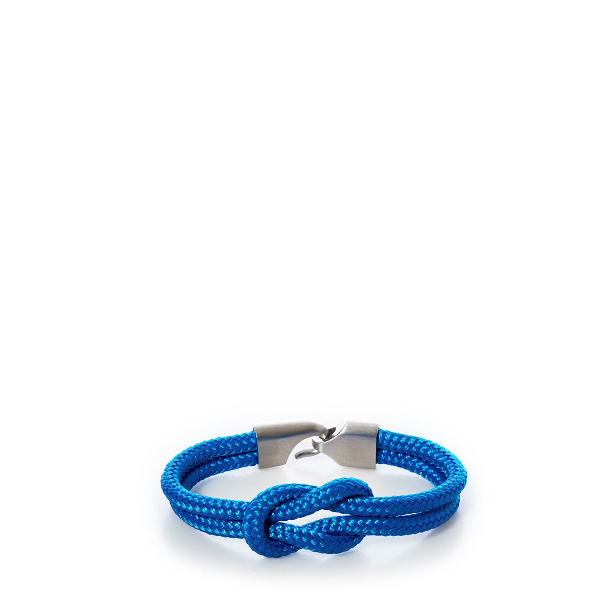 Square Knot Bracelet - Blue Handmade in Maine from Recycled Sails