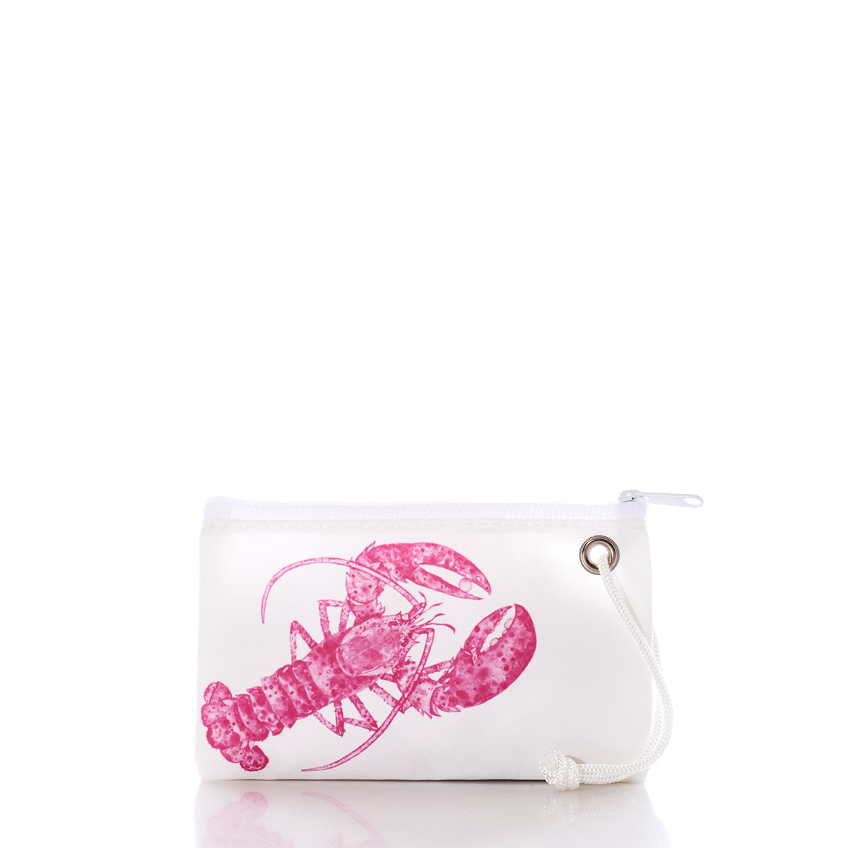 Pink Lobster Wristlet Handmade in Maine from Recycled Sails