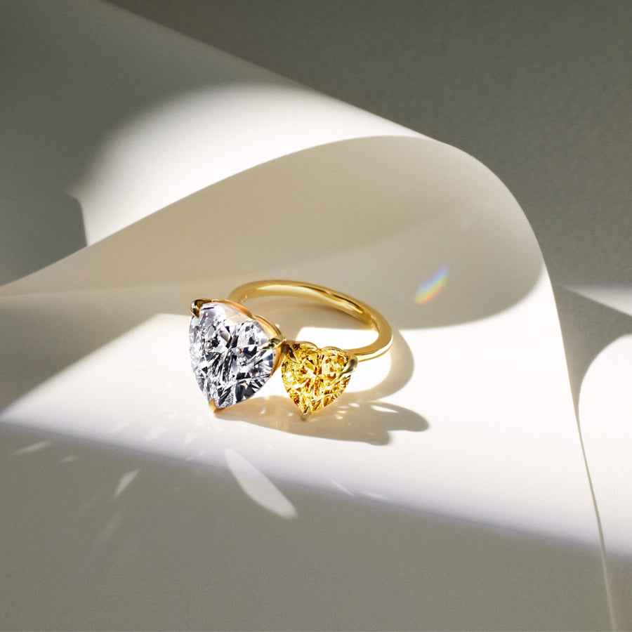 DUO Hearts Diamond Ring POA By ALINKA Fine Jewellery