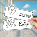 Etiquetas adhesivas impermeables personalizadas con el nombre de un personaje de cómic Regalo navideño de oficina para colegas amigos