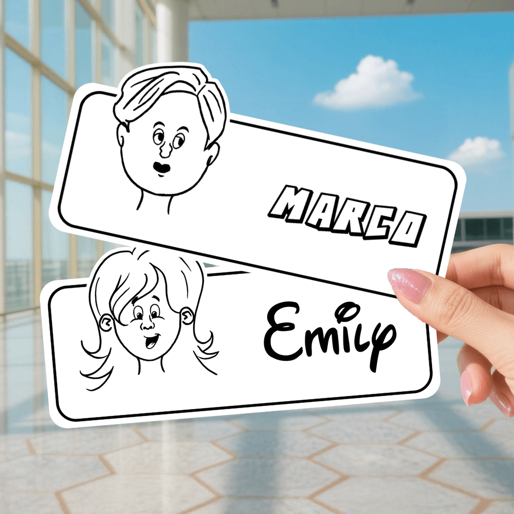 Etiquetas adhesivas impermeables personalizadas con el nombre de un personaje de cómic Regalo navideño de oficina para colegas amigos
