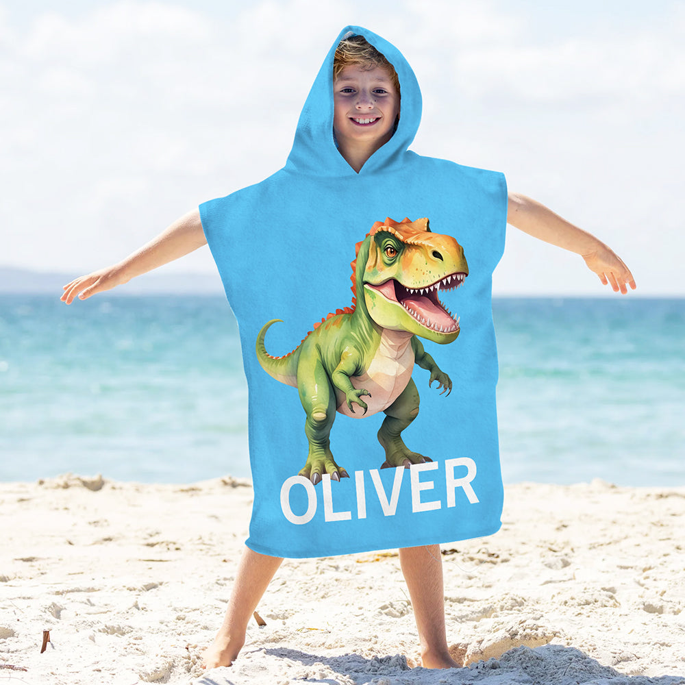 Personalizada Dinosaurio Fantasía Unicornio Gran tamaño Microfibra Multicolor Toalla de Playa con Capucha y Nombre Viaje Esencial Vacaciones Cumpleaños Regalo para Niños
