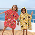 Personalizada 1-6 Divertida Marsupilami Cara Foto Suave Secado Rápido Toalla de Playa con Capucha y Nombre Regalo Navideño para Niños | Callie × Marsupilami