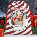 Reno personalizado Copo de nieve Rayas Bolsa de regalo de Navidad con foto Regalo de Navidad para niños Niñas