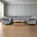 ArtZ® Luxe Sofa - Gray Velvet