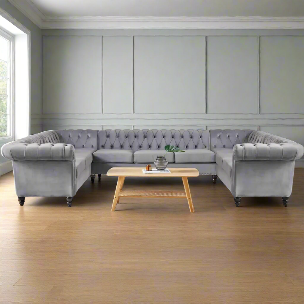 ArtZ® Luxe Sofa - Gray Velvet