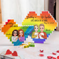 Personalizado Construir una vida juntos Cartoon Character Heart Building Brick Puzzles con nombre Fecha Pride Month Valentine's Day Gift for LGBT Couple