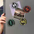 Imán de nevera personalizado con impresión en 3D de neumáticos de competición con nombre Racing Decoración Accesorios de oficina para aficionados a las carreras