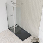 BATHME LIAM Mampara Ducha Fijo+Abatible Cromo Transpartente