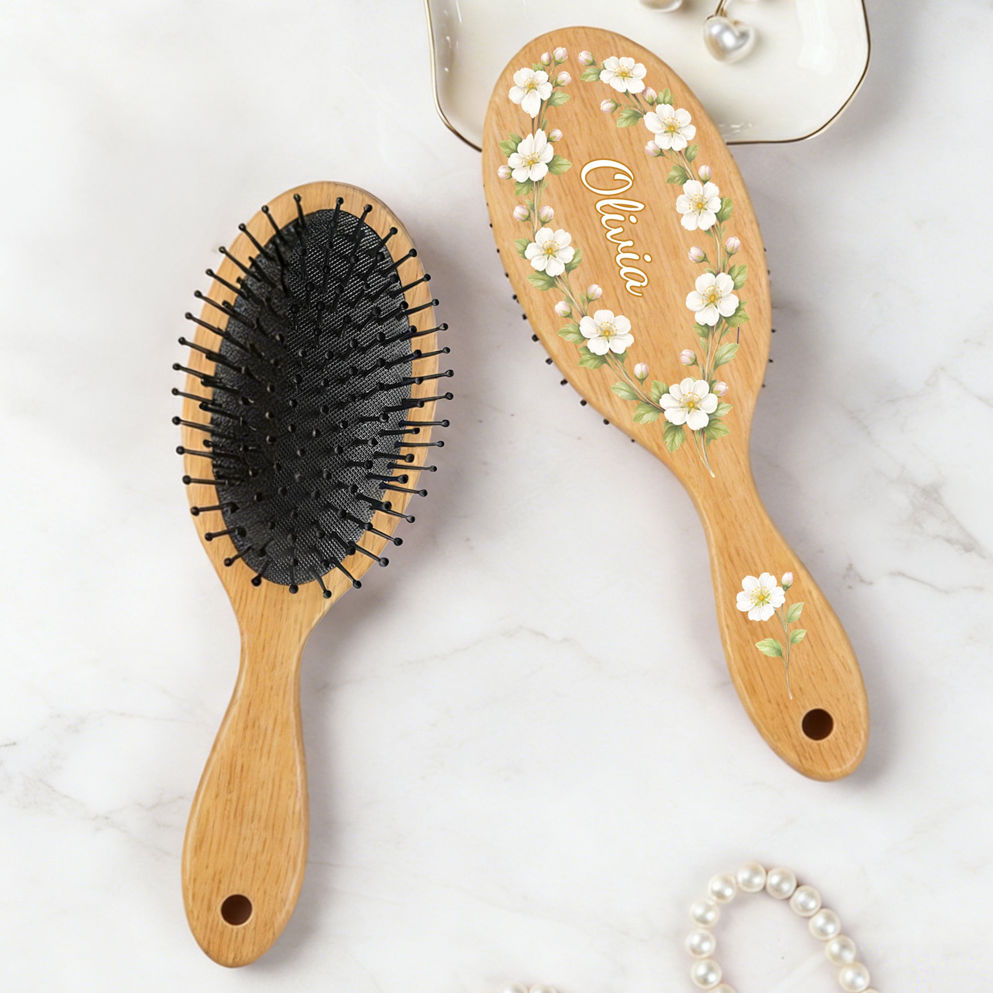 Cepillo de Pelo Personalizado con Nombre Día de la Madre Despedida de Soltera Regalo de Cumpleaños para Mujer