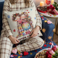 Funda de almohada multicolor personalizada con nombre Decoración del hogar Día de San Valentín Regalo de aniversario para parejas
