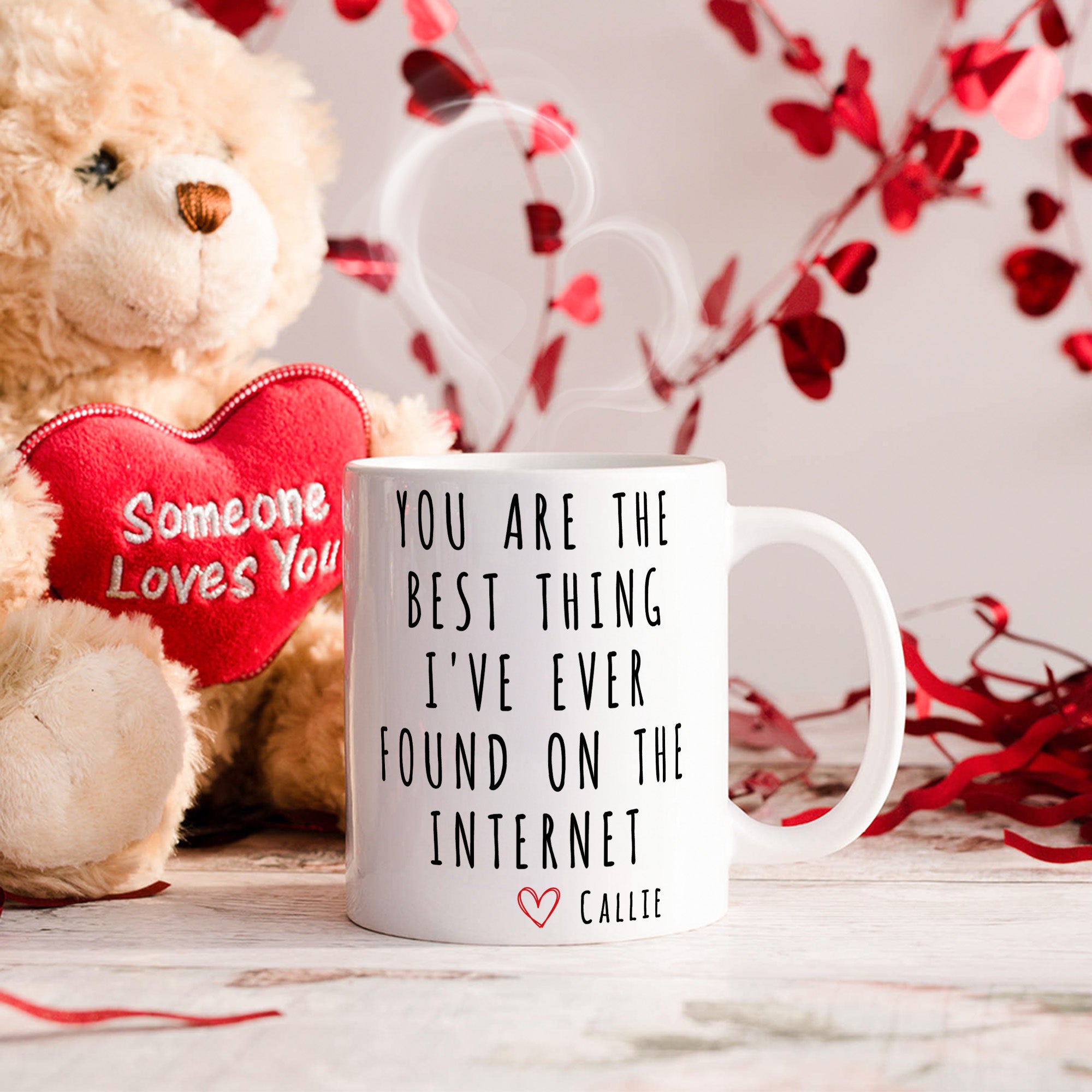 Personalizada You Are The Best Thing Gratitude Text 11 oz Taza de Cerámica Blanca con Nombre Uso Diario Regalo de Cumpleaños para Familia Amigos