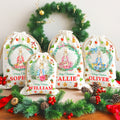 Personalizado lindo Peter Conejo Guirnalda de Navidad bolsa de regalo de cordón con el nombre de la víspera de Navidad regalo de la fiesta para los niños familia amigos