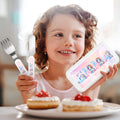 Tenedor Cuchara Cuchillo 3 Piezas Juego de Cubiertos Personalizado Dinosaurio Fantasía Unicornio Seguro de Acero Inoxidable con Estuche y Nombre Regalo de Cumpleaños para Niños
