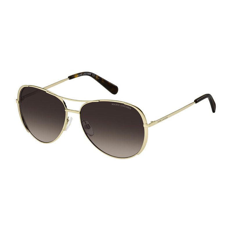 Marc Jacobs Metal Aviator Sunglasses — Gold