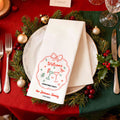 Personalizado Bienvenido Fiesta de Navidad Árbol de Navidad Campana 100% Algodón Waffle Toalla de Té con Apellido Decoración de Cocina Regalo de Navidad para la Familia Amigo