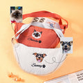 Personalizado Lindo 1-2 Retratos de la cara del animal doméstico Bolsa de cintura ajustable con nombre Regalo de Navidad para los amantes de las mascotas