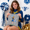 Funda de Almohada Personalizada de Dibujos Animadores de Espalda con el Nombre y el Nombre del Equipo Decoración del Hogar Regalo de Equipo de Noche de Graduación para Animadores