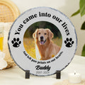 Personalizada You Came Into Our Lives Paw Print Garden Stone con foto de mascota, nombre y año Garden Decoration Memorial Sympathy Gift for Pet Owners