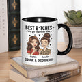 Personalizada Mejores Amigos Personajes de dibujos animados 11 oz 15 oz Taza de cerámica con nombres Uso diario Aniversario Cumpleaños Regalo para Besties