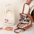 Personalizada Acuarela Nacimiento Flor PU Cuero Bolsa de Maquillaje con Nombre Cumpleaños Aniversario Regalo para Mujer Novia Hermana