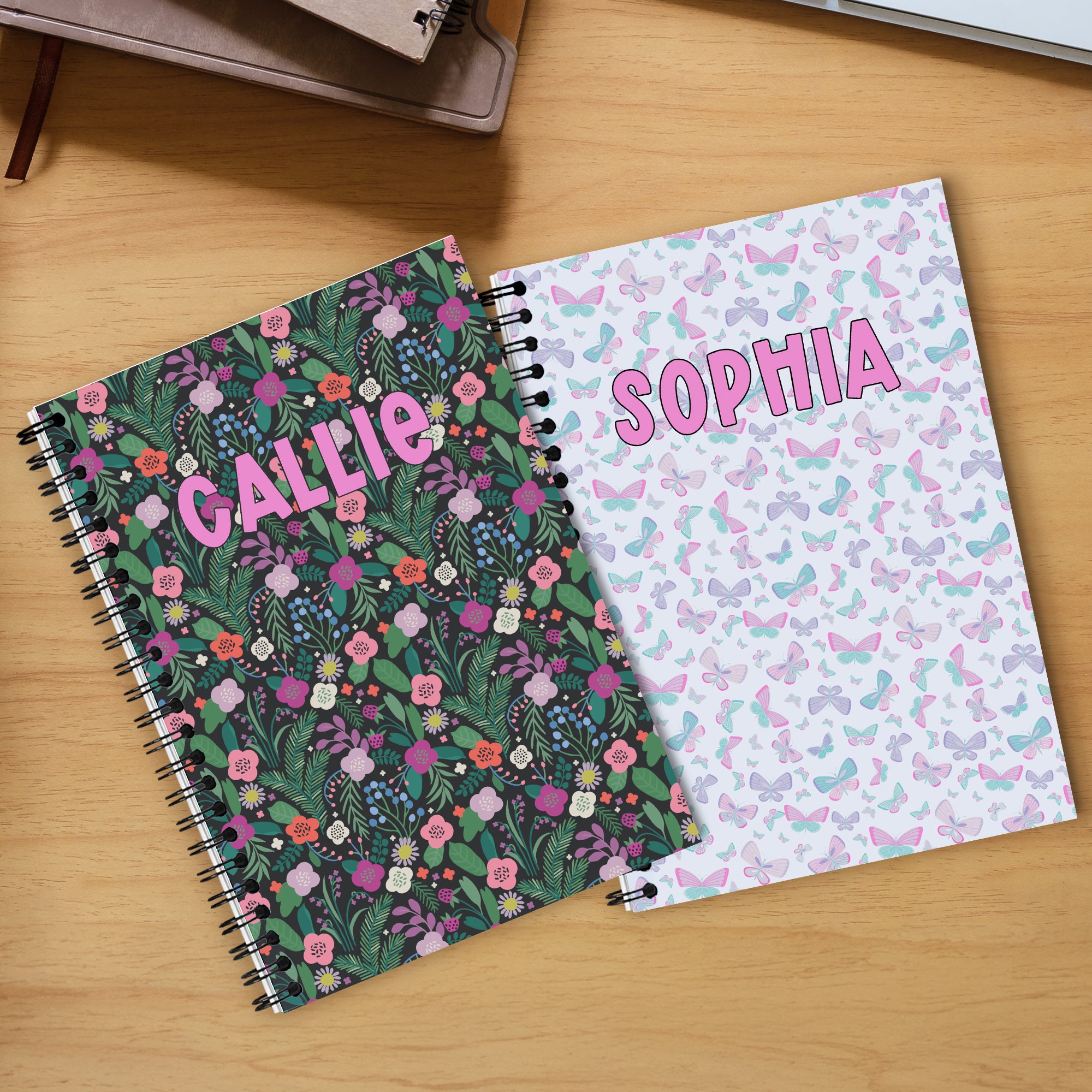 Cuaderno personalizado A5 con 60 páginas rayadas y nombre Regalo de cumpleaños de vuelta al cole para niñas y mujeres