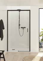 BATHME LOOK Mampara Ducha Fijo+Corredera Negro Transparente