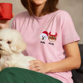 Personalizada 1-3 Cara Mascota Fotos Suave Camiseta Sudadera Sudadera con capucha con nombre bordado Cumpleaños Regalo de Navidad para los amantes de las mascotas