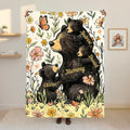 Flor personalizada Mamá linda oso y 1-5 bebé osos suave manta con nombres decoración de la habitación Día de la Madre de regalo para mamá