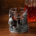 Vaso de whisky personalizado estilo nórdico vikingo de 10 oz con base gruesa y nombre Regalo de cumpleaños para el Día del Padre para hombre