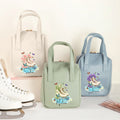 Personalizado Skate Nacimiento Flor Nombre Bolsa de maquillaje portátil de cuero PU con asa Accesorios de viaje Regalo de cumpleaños para los amantes del patín Niñas