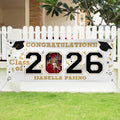 Gorro de Graduación Personalizado Class Of 2026 Foto de Graduación Banner con Texto y Año Fiesta de Graduación Regalo para Graduados