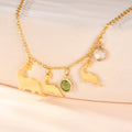 Collar personalizado de mamá y bebé dinosaurio con piedra de nacimiento Navidad Cumpleaños Aniversario Regalo para Mujer