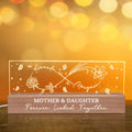 Línea Personalizada Nacimiento Flor Infinito Diseño LED Luz de Noche con Nombres y Texto Día de la Madre Decoración del Hogar Regalo de Cumpleaños para Mamá Abuela