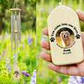 Carillón de viento de madera personalizado con nombre y fecha en conmemoración de la pérdida de una mascota Regalo para el dueño de una mascota