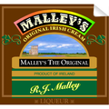 Malley's Irish Creme Single Self Adhesive Label - License and Royalty Free for Film Use By Prop Money Inc.