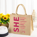 Personalizada Palabras Positivas Autoexpresión Gran Capacidad Bolsa Tote con Nombre Regalo para Mujer Niña