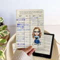 Funda Kindle portátil personalizada con nombre y correa de mano para cumpleaños de Navidad para los amantes de los libros.