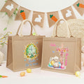 He Is Risen Cross Sheep Tote Bag with Name Egg Hunting Accessories Easter Gift for Boys Girls